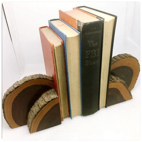 bookends rustic|rustic wooden book ends.